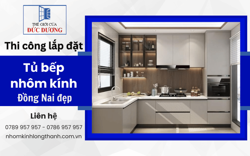tủ bếp nhôm kính Đồng Nai